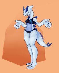  anthro anthrofied clothing female generation_2_pokemon hi_res humanoid legendary_pokemon lewderooni lugia nintendo pokemon pokemon_(species) pokemorph ramerooni solo swimwear 