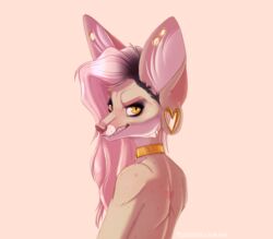  anthro canid canine collar ear_piercing facial_piercing female fennec_fox flesh_tunnel fox gauged_ear mammal nose_piercing nose_ring piercing ring_piercing septum_piercing solo tiny_(tueddelkram) true_fox tueddelkram 