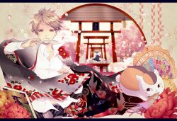  book domco flowers food japanese_clothes madara natsume_reiko natsume_takashi natsume_yuujinchou 