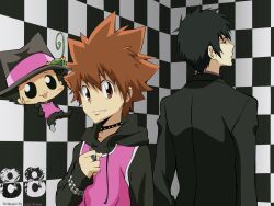  hibari_kyouya katekyou_hitman_reborn reborn sawada_tsunayoshi tagme 