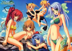  alicia_infans bikini koyuki_amagase kujou_yuuka magus_tale nina_geminis rena_geminis seera_finis_victoria swimsuit tenmaso 