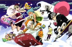  black_star christmas death_scythe death_the_kid elizabeth_thompson franken_stein maka_albarn nakatsukasa_tsubaki patricia_thompson soul_eater soul_eater_evans 