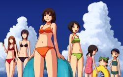  ayase_asagi ayase_ena ayase_fuuka bikini hiwatari koiwai_yotsuba miura_hayasaka swimsuit torako yotsubato! 