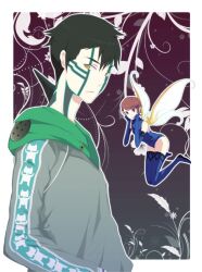  banned_artist casual fairy female harano hitoshura hood hoodie pixie_(megami_tensei) shin_megami_tensei shin_megami_tensei_iii:_nocturne tattoo 