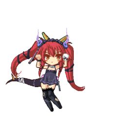  animated animated blush_stickers caramelldansen chibi collar dancing dragon_tail female gloves headdress horns long_hair lowres miniskirt nefarian onyxia orange_eyes panties pantyshot personification red_hair single_glove skirt solo tail thighhighs torn_clothes torn_thighhighs transparent_background twintails underwear very_long_hair warcraft world_of_warcraft wristband 