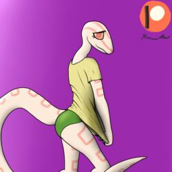  1:1 albino anthro arm_markings biped clothed clothing clothing_pull colubrid corn_snake cornelia_(glacierclear) covering covering_crotch covering_self exposure_variation facial_markings female green_clothing green_panties green_underwear head_markings how-about lampropeltini leg_markings long_neck looking_at_viewer markings orange_sclera panties pink_body pink_eyes pink_scales pink_stripes pulling_shirt_down rat_snake red_eyes reptile reptile_tail scales scalie shirt shirt_pull shy simple_background slim smile snake solo stripes tail tail_markings tan_body tan_sclera topwear topwear_pull underwear yellow_clothing yellow_shirt yellow_topwear 