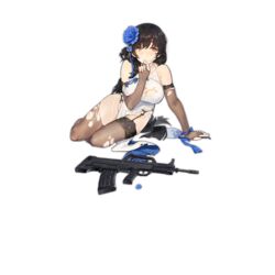  alternate_costume assault_rifle bangs black_hair blue_bow blue_flower bow breasts brown_gloves brown_legwear bullpup closed_mouth elbow_gloves female flower girls_frontline gloves gun hair_between_eyes hair_flower hair_ornament hand_to_own_mouth kishiyo large_breasts long_hair looking_at_viewer official_art qbz-95 qbz-95_(girls_frontline) rifle shoes sitting solo thighhighs torn_clothes torn_legwear transparent_background very_long_hair weapon white_footwear yellow_eyes 