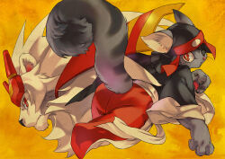  anthro asian_clothing bemani clothing duo east_asian_clothing eye_patch eyewear felid feline felis fur headgear japanese_clothing jeacn kagetora_(pop&#039;n_music) kemono konami lion looking_at_viewer male mammal pantherine pop&#039;n_music shishiwaka_(pop&#039;n_music) tiger white_body white_fur 