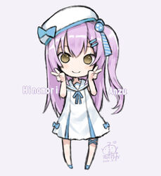  bad_id bad_pixiv_id bare_arms bare_shoulders beret blue_bow blue_footwear blush bow brown_eyes capriccio character_name chibi closed_mouth commentary_request dated double_v dress eyebrows_hidden_by_hair female full_body hair_between_eyes hair_ornament hairclip hands_up hat hat_bow hinomori_anzu indie_virtual_youtuber long_hair one_side_up photoshop_(medium) purple_hair sailor_collar sailor_dress signature sleeveless sleeveless_dress smile solo standing v very_long_hair virtual_youtuber white_dress white_hat white_sailor_collar 