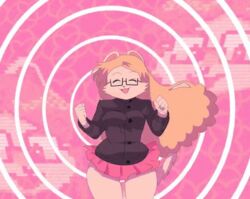  2d_animation animated anthro bouncing_breasts breasts canid canine canis cheering dancing digital_media_(artwork) domestic_dog eyewear female frame_by_frame glasses hair hypnotizing_viewer long_hair mammal nen nendoggo pixel_(artwork) pomeranian short_playtime smile solo spitz wide_hips 