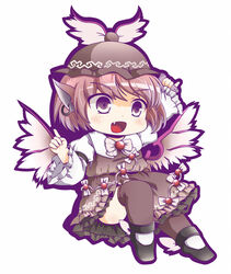  animal_ears ass bird_ears bird_wings black_footwear blush brown_dress brown_hat brown_thighhighs dnk dress earrings female frilled_dress frilled_sleeves frills full_body grey_eyes hat highres holding holding_microphone jewelry long_sleeves microphone mystia_lorelei oerba_yun_fang open_mouth pink_hair shoes short_hair simple_background single_earring sleeve_garter smile solo thighhighs touhou white_background white_wings wide_sleeves winged_footwear winged_hat wings 