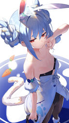  animal_ears bunny_ears bunny_girl cleavage hololive pantyhose sukocchi tail usada_pekora 