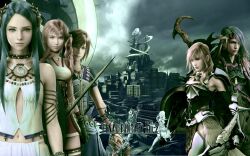  armor caius_ballad final_fantasy final_fantasy_xiii lightning noel_kreiss paddra_nsu-yeul pink_hair weapon 