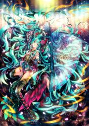  aqua_eyes aqua_hair bad_id bad_pixiv_id boots detached_sleeves female hatsune_miku highres long_hair necktie shigaraki_(strobe_blue) skirt solo very_long_hair vocaloid 