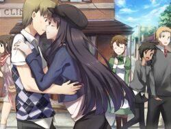  good_end ikezawa_hanako katawa_shoujo kissing nakai_hisao tagme 