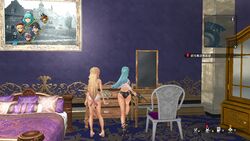  3d animated black_swimsuit butt butt_focus game gameplay kuro_no_kiseki light_blue_hair long_video mp4 risette_twinings swimsuit tagme video video_game video_games yellow_eyes 