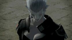  admiral animated animated animated female_roegadyn final_fantasy final_fantasy_xiv grey_eyes gun lowres maelstrom merlwyb_bloefhiswyn musket pale_skin roegadyn square_enix weapon white_hair 