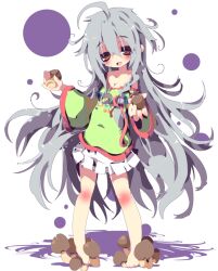  dango_mushi female hoshi_shouko hoshi_syoko idolmaster idolmaster_cinderella_girls long_hair mushroom silver_hair skirt solo 