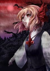  blonde_hair commentary_request female lips photoshop_(medium) red_eyes rumia solo touhou yana_(nekoarashi) 