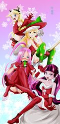  absurdres christmas commentary_request draculaura fluttershy_(mlp) highres kirisame_marisa mikado_ryouma monster_high monster_high_(g1) my_little_pony my_little_pony:_friendship_is_magic panties personification photoshop_(medium) star_butterfly star_vs_the_forces_of_evil striped_clothes striped_panties touhou underwear 