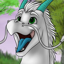  1:1 angel_dragon blue_tongue dragon dragonfer_(artist) happy icon male mythological_creature mythological_scalie mythology scalie sckhar smile solo star-gazer tongue 