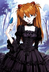  ai_generated asuka_langley_sohryu black_choker black_dress blue_eyes butterfly choker collar dress goth goth_asuka goth_girl gothic gothic_girl gothic_lolita gothified hair_between_eyes long_dress long_hair looking_to_the_side lucifel99 medium_hair neon_genesis_evangelion orange_hair outside pale-skinned_female pale_skin skirt teenager tongue tongue_out twintails 