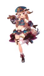  :3 :d animal_ears animal_hands armpits asymmetrical_legwear bare_shoulders blue_legwear blue_necktie blue_skirt boots brown_eyes brown_footwear brown_gloves dog_ears dog_paws female formation_girls full_body gloves hair_ornament hat highres kokka_han leika_fyodrina_ermakova light_brown_hair long_hair looking_at_viewer military_hat mismatched_legwear navel necktie official_art open_mouth paw_hair_ornament peaked_cap pleated_skirt single_thighhigh skirt smile solo tachi-e thigh_boots thighhighs transparent_background white_legwear 