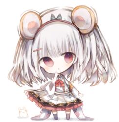  animal animal_ears bad_id bad_pixiv_id black_bow black_socks blush bow chinese_zodiac collared_shirt commentary_request cottontailtokki female full_body granblue_fantasy grey_hair hair_ornament hairbow hairclip hand_up heart kneehighs long_sleeves looking_at_viewer mouse_(animal) mouse_ears no_shoes parted_lips pleated_skirt red_bow red_eyes shadow shirt skirt socks solo standing striped striped_bow vikala_(granblue_fantasy) white_background white_shirt white_skirt wide_sleeves year_of_the_rat 