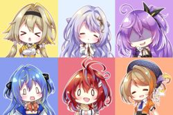  &gt;_&lt; 6+girls :d =_= ahoge akane_canna akane_canna_(1st_costume) antenna_hair armor belt beret between_breasts black_choker black_corset black_dress black_gloves black_hairband black_ribbon black_sleeves blonde_hair blue_bow blue_bowtie blue_brooch blue_choker blue_hair blush bow bowtie braid breasts brown_belt brown_shirt butterfly_hair_ornament button_gap chest_belt chibi choker cleavage closed_eyes closed_mouth coat collar collared_shirt commentary_request cone_hair_bun corset cowlick crop_top cropped_jacket crossed_bangs detached_collar detached_sleeves dress earrings fingerless_gloves flat_chest flower gloves green_hair grey_hair grey_headwear grey_necktie hair_between_eyes hair_bun hair_flower hair_intakes hair_ornament hair_ribbon hair_tubes hairband hairbow hat hat_feather high_ponytail highres hiyoku_no_crosspiece ieiri_popo ieiri_popo_(1st_costume) jacket jewelry kohaku_yuri kohaku_yuri_(1st_costume) large_breasts light_brown_hair long_hair looking_at_viewer medium_bangs medium_breasts messy_hair midriff mole mole_under_eye multicolored_hair multicolored_sleeves multiple_earrings multiple_girls muneate nanashi_inc. navel necktie necktie_between_breasts o_o oerba_yun_fang open_clothes open_coat open_dress open_jacket open_mouth orange_bow orange_bowtie orange_hair orange_jacket pauldrons plaid_headwear puffy_detached_sleeves puffy_short_sleeves puffy_sleeves purple_bow purple_hair purple_necktie red_hair revealing_clothes ribbon scarf see-through see-through_cleavage see-through_shirt shaded_face shirt shisui_kiki shisui_kiki_(1st_costume) short_hair short_hair_with_long_locks short_sleeves shoulder_armor sidelocks single_pauldron skin_fang sleeve_bow sleeveless sleeveless_dress sleeveless_shirt sleeves_past_fingers sleeves_past_wrists small_breasts smile strapless strapless_dress streaked_hair striped_clothes striped_shirt suzumi_nemo suzumi_nemo_(1st_costume) swept_bangs teardrop_earrings tearing_up touri_sei touri_sei_(1st_costume) two-tone_hair two_side_up upper_body usaba_(usabara_c) vertical-striped_clothes vertical-striped_shirt very_long_hair virtual_youtuber wavy_mouth white_bow white_coat white_collar white_dress white_hair white_shirt white_sleeves wing_hair_ornament yellow_coat yellow_flower yellow_scarf yellow_shirt 