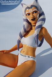  1girls 3d 3d_(artwork) abs ahsoka_tano airress3d_(3d-modeller) alien alien_girl armpit_peek big_lips blacked blacked_clothing blender blender_(software) blue_eyes breasts choker facepaint female_only fit fit_female full_lips gladionanimated hand_on_thigh jewelry leaning leaning_back legs lekku looking_away montrals orange_body petite pose posing queen_of_spades sitting sitting_on_floor small_ass small_breasts smile smiling solo spade spade_choker star_wars text the_clone_wars:_season_seven togruta underwear white_bra white_panties white_underwear 