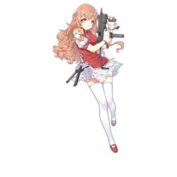  animal animal_on_shoulder belt blush braid brown_hair china_dress chinese_clothes closed_mouth collar dress female frilled_skirt frills full_body girls&#039;_frontline gun hair_between_eyes hair_ornament hairclip hamster holding holding_gun holding_weapon kyouki_no_kimi long_hair looking_at_viewer magazine_(weapon) official_art puffy_short_sleeves puffy_sleeves red_dress red_footwear shoes short_sleeves skirt solo standing submachine_gun t77_(girls&#039;_frontline) t77_submachine_gun thighhighs transparent_background weapon white_skirt white_thighhighs wristband yellow_eyes zettai_ryouiki 