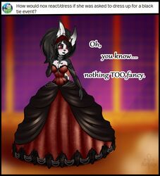  anthro ask_blog black_border border breasts classy clothed clothing dialogue english_text felid feline female jackalope_(artist) mammal party solo text 