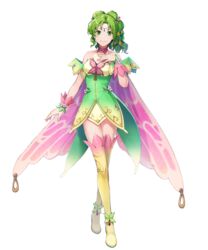  alternate_costume bare_shoulders boots breasts cape dress female fire_emblem fire_emblem:_the_sacred_stones fire_emblem_heroes full_body gradient_clothes green_eyes green_hair hair_ornament hand_on_own_chest hand_up haruno_itsuki highres jewelry l&#039;arachel_(fire_emblem) l&#039;arachel_(resplendent)_(fire_emblem) long_hair looking_at_viewer medium_breasts non-web_source official_art short_dress simple_background sleeveless smile solo thigh_boots thighs transparent_background turtleneck wrist_cuffs zettai_ryouiki 