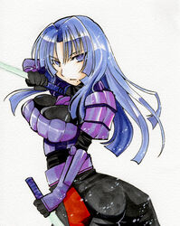  chaos_code female kagari_(chaos_code) ninja purple_hair tagme yaya_azu 