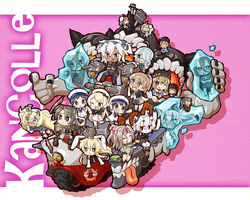  +_+ 6+girls :&lt; :d @_@ ^_^ abyssal_crane_princess abyssal_ship ahoge battleship_princess battleship_water_oni black_hair black_hat blonde_hair blue_eyes blue_sailor_collar blush breast_pocket brown_eyes brown_hair chaki_(teasets) chibi closed_eyes commentary_request daitou_(kancolle) dark-skinned_female dark_skin dress elbow_gloves escort_water_princess fairy_(kancolle) food gambier_bay_(kancolle) glasses gloves grey_hair grin hachimaki hair_between_eyes hair_over_one_eye hamanami_(kancolle) hat headband hiburi_(kancolle) high_ponytail holding horns intrepid_(kancolle) jervis_(kancolle) kantai_collection light_brown_hair long_hair machinery multicolored_clothes multicolored_gloves multiple_girls musashi_(kancolle) musashi_kai_ni_(kancolle) one_eye_closed open_mouth photoshop_(medium) pocket ponytail red_eyes rensouhou-chan sailor_collar sailor_dress sailor_hat shimakaze_(kancolle) short_hair short_sleeves single_horn sleeveless smile tashkent_(kancolle) tongue tongue_out turret twintails v-shaped_eyebrows white_gloves white_hair white_hat white_headband zuihou_(kancolle) zuihou_kai_ni_(kancolle) zuikaku_(kancolle) zuikaku_kai_ni_(kancolle) 