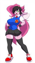  2016 9:16 anthro big_breasts big_ears black_hair bottomwear breasts clothed clothing female floppy_ears fur green_eyes hair hi_res huge_breasts lagomorph legwear leporid long_ears long_hair mammal mastergodai multicolored_body multicolored_fur multicolored_hair pink_body pink_fur pink_hair rabbit rascals reiko_usagi school_uniform shirt skirt solo stockings topwear two_tone_body two_tone_fur two_tone_hair uniform white_body white_fur 