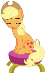  2015 absurd_res alpha_channel applejack_(mlp) earth_pony equid equine female feral friendship_is_magic happy hasbro hi_res horse mammal masemj my_little_pony pony simple_background smile solo transparent_background 