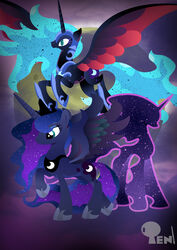  absurd_res edo_nova equid equine fan_character feral friendship_is_magic group hasbro hi_res horse mammal my_little_pony nightmare_moon_(mlp) princess_luna_(mlp) tantabus 