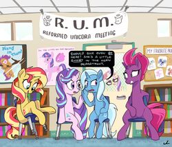  2018 absurd_res big_macintosh_(mlp) broken_horn chair dialogue docwario english_text equestria_girls equid equine featureless_crotch female friendship_is_magic furniture group hasbro hi_res horn humor mammal moondancer_(mlp) my_little_pony my_little_pony:_the_movie_(2017) mythological_creature mythological_equine mythology princess_cadance_(mlp) princess_celestia_(mlp) princess_luna_(mlp) scootaloo_(mlp) sitting starlight_glimmer_(mlp) sunset_shimmer_(eg) tempest_shadow_(mlp) text trixie_(mlp) twilight_sparkle_(mlp) unicorn 