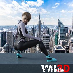  1girls 3d ass_focus daz_studio female female_only gwen_stacy hood_down marvel marvel_comics pose skin_tight solo solo_female spider-gwen spider-man_(series) wolfwhistle3d 