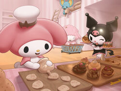  2021 bakery baking baking_tray beady_eyes black_apron black_eyes bovid bow caprine chef_hat closed_eyes clothing cooking daww digital_drawing_(artwork) digital_media_(artwork) eyelashes female flat_(sanrio) food fruit fur group hand_on_object happy hat hat_bow headgear headwear heart holding_plate hood hoodie icing icing_bag inkune inside kemono kuromi ladder lagomorph leporid male mammal mouse multicolored_body multicolored_fur murid murine my_melody my_sweet_piano one_eye_closed onegai_my_melody pastry pastry_bag pink_body pink_fur pink_nose pink_wool plant plate rabbit rodent sanrio semi-anthro sheep shiny_(disambiguation) size_difference smaller_male spade_tail spilling standing strawberry tongue tongue_out topwear tray two_tone_body two_tone_fur waist_apron walking white_body white_fur wink wool_(fur) working yellow_body yellow_fur yellow_nose 