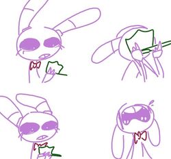  animatronic bodily_fluids bonnie_(fnaf) bow_(feature) bow_tie clothing crying five_nights_at_freddy&#039;s hat headgear headwear lagomorph leporid machine mammal rabbit robot sad scottgames solo tears the_weaver weaver_bonnie 