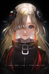  absurdres arise_(allicenogalca) artist_name betelgeuse_(star) black_coat blonde_hair blue_eyes closed_mouth coat commentary constellation diffraction_spikes eye_reflection female grey_eyes hair_ornament hair_over_one_eye highres isekai_joucho kamitsubaki_studio light_smile long_bangs long_hair looking_at_viewer morse_code multicolored_hair night night_sky one_eye_covered orion_(constellation) parted_bangs red_hair reflection signature sirius_(star) sky solo star_(sky) streaked_hair translated two-tone_hair upper_body virtual_youtuber zipper_pull_tab 