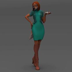  3d animated anthro ass_in_dress bambookat domestic_dog furry mp4 no_sound office_lady sing_2_(movie) suki_lane tagme turntable_(animation) video 