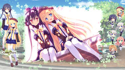  alcot aona_masao chibi clover_day&#039;s game-style nimura_yuuji seifuku takakura_anri takakura_anzu thighhighs 