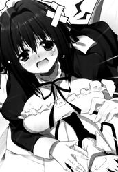  1boy carol female kazehaya_kamito monochrome seirei_tsukai_no_blade_dance tears 