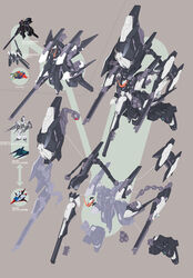  absurdres advance_of_zeta advance_of_zeta_re-boot brown_background g-fighter g-parts_hrududu_ii gaplant gaplant_hrairoo gundam highres kenki_fujioka mecha no_humans official_art reference_sheet robot tr-6_woundwort zeta_gundam_(mobile_suit) 