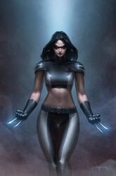  1girls black_hair breasts claws curvy curvy_figure female female_only fit fit_female fully_clothed jeehyunglee laura_kinney light-skinned_female marvel marvel_comics mask mutant solo superheroine tight_clothing wide_hips x-23 x-force x-men 