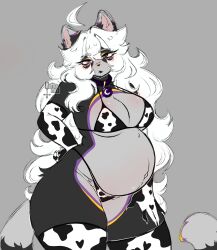  absurd_res anthro big_breasts breasts felid feline female hi_res kirry_ogawa mammal mature_female mommy_(disambiguation) pregnant pregnant_female rotten_mice solo thick_thighs 