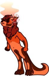  alpha_channel angry anthro biped black_outline deelohial digital_media_(artwork) flat_colors full-length_portrait hi_res kaltt kaltt_deelohial lynxon nude orange_body outline portrait solo 